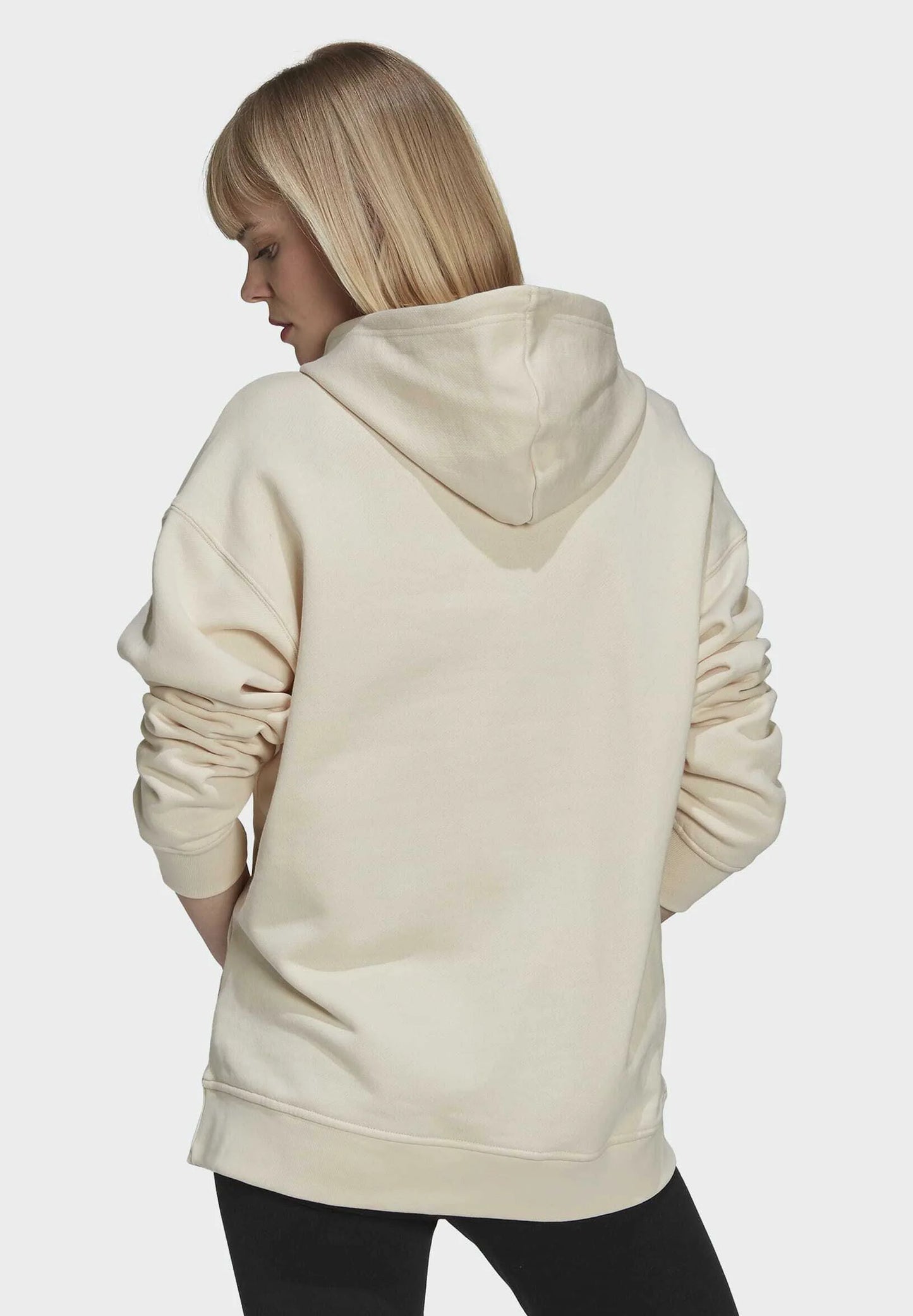 ADIDAS Originals ADICOLOR TREFOIL - Felpa con cappuccio - white