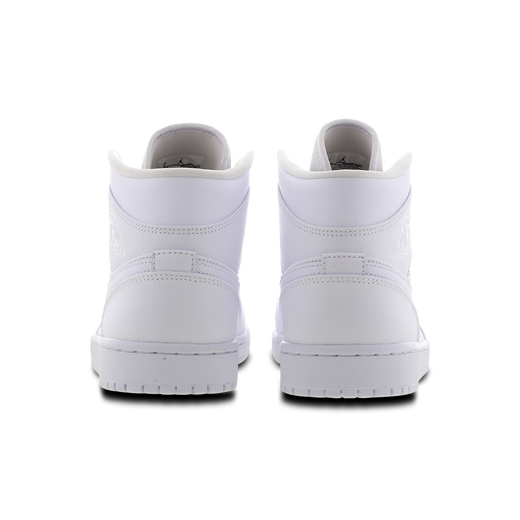 Air Jordan 1 Mid,Tomaia in pelle, Battistrada in gomma piena Colore White/Bianco