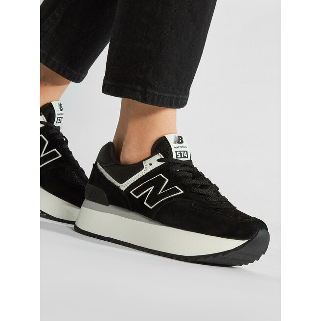 574 Sneakers Donna Nero con Platform