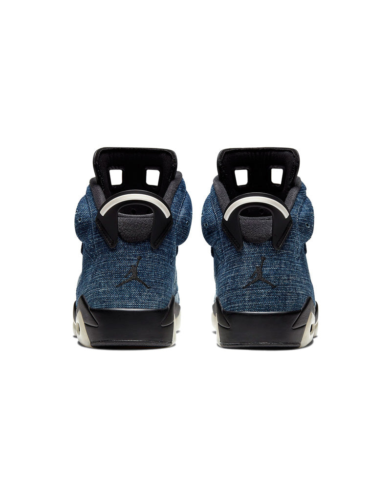 Air Jordan 6 Retro Scarpe Sneaker uomo Washed Denim/Black Sail