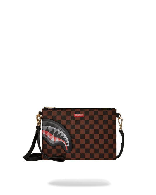 POCHETTE E BEAUTY SPRAYGROUND SHARKS IN PARIS LENTICULAR CHOMP CROSSOVER CLUTCH W/ SHOUDLER STRAP